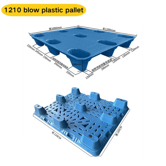 1210 Nine-Leg Blow-Molded Plastic Pallet