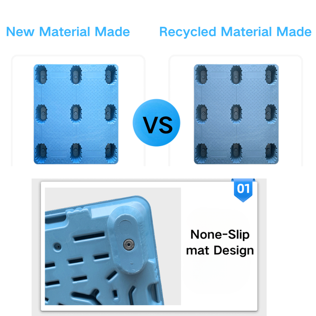 1210 Nine-Leg Blow-Molded Plastic Pallet
