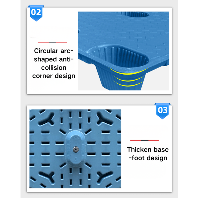 1210 Nine-Leg Blow-Molded Plastic Pallet